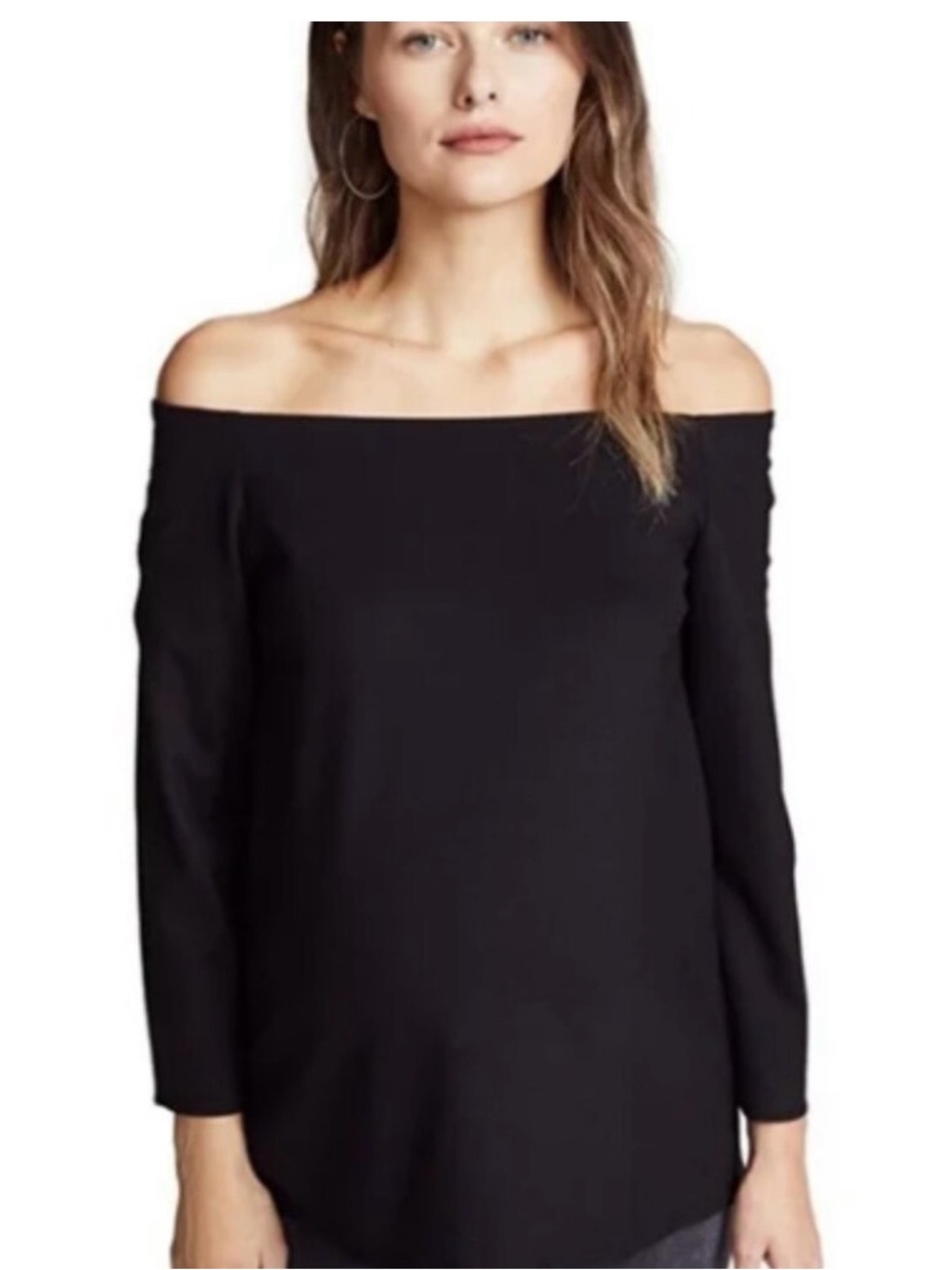 HATCH Maternity Date Night Black Off the Shoulder Top Flowy Blouse Small